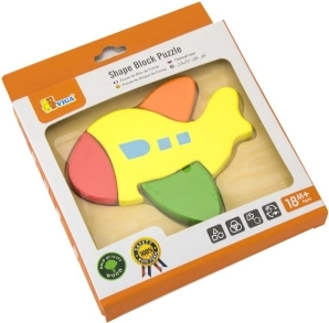 Viga dřevěné mini puzzle letadlo