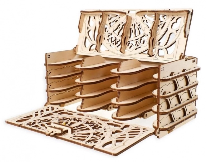Kazeta na sběratelské karty Ugears 3D dřevěné mechanické puzzle