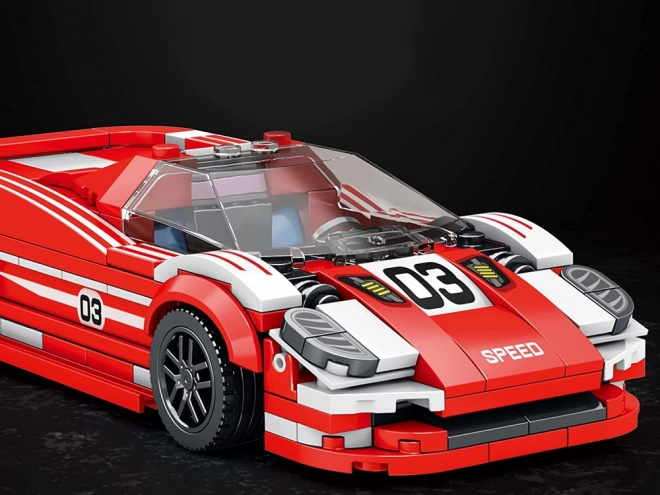 Sportovní červené auto 917 stavební bloky