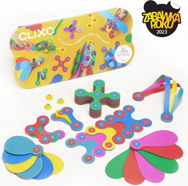 Clixo rainbow magnetická stavebnice 42 ks