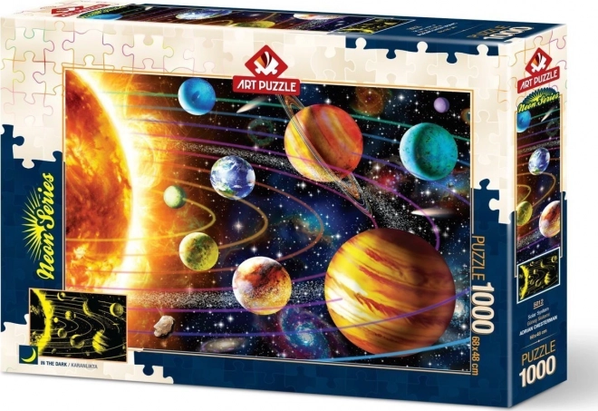 Svítící puzzle Sluneční soustava 1000 dílků