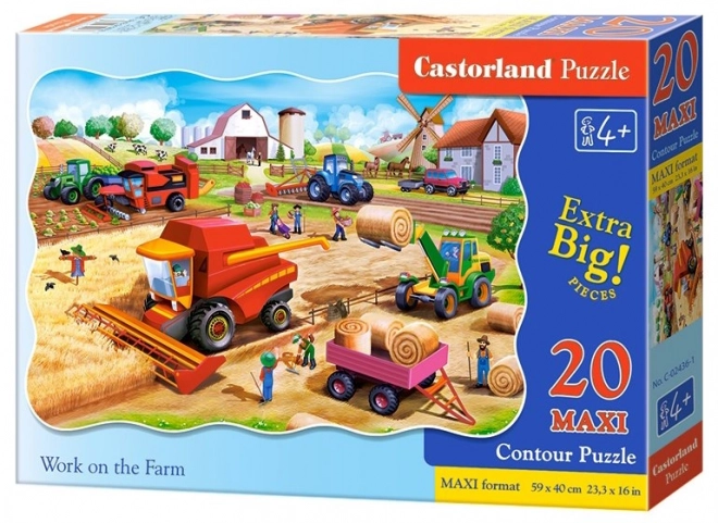 Puzzle 20 dílků MAXI Práce na farmě