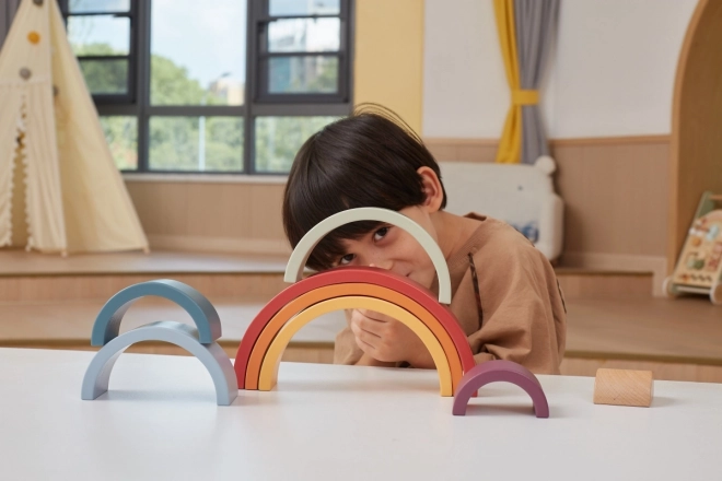Dřevěná duha puzzle VIGA PolarB Montessori
