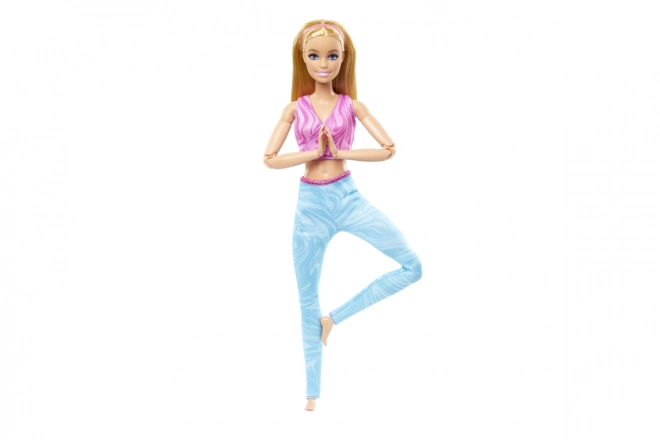 Barbie v pohybu - Blondýnka s modrých legínách HRH27