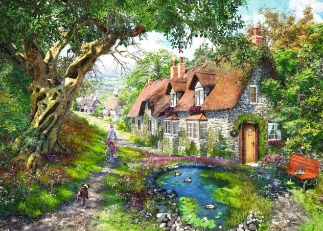 Puzzle 2D 1000 prvků Silnice mezi kopcem květin