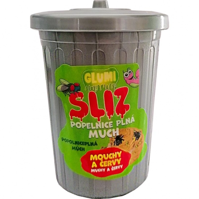 Jedovatý sliz s mouchami a červy
