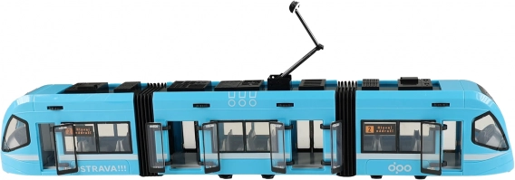 Moderní tramvaj Ostrava modrá 47 cm