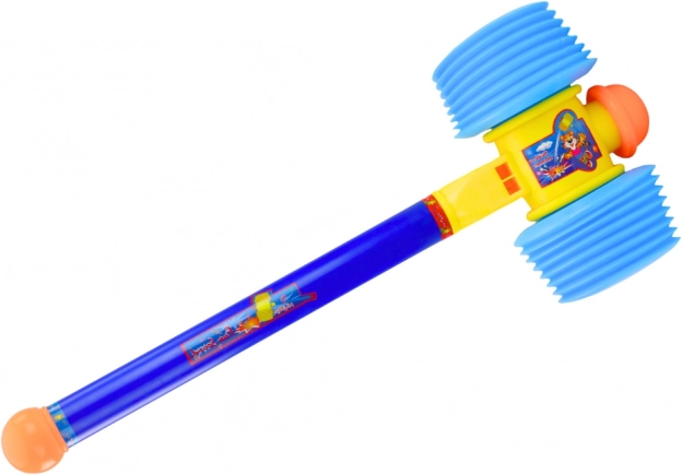 velký měkký pískací kladívko modré 60 cm