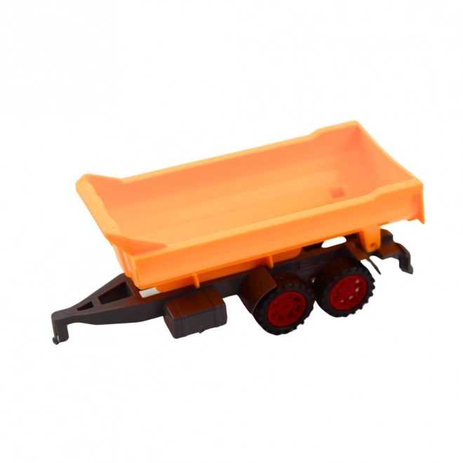Traktor s přívěsem a krmným vozem