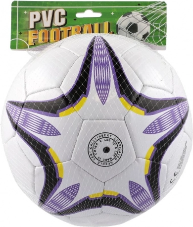 Fotbalový míč fialovobílý 23 cm