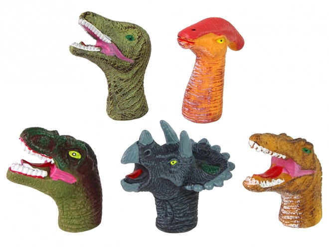 Barevné prstové loutky Dinosaury, sada 5 ks