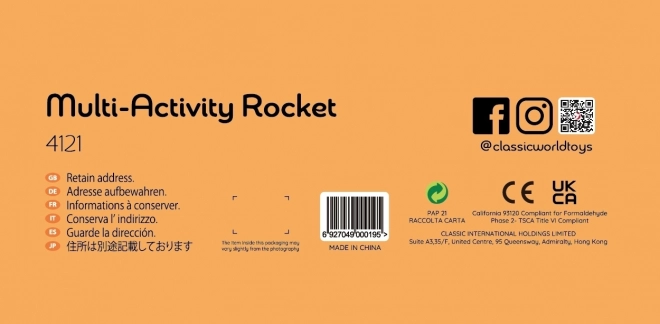 Multifunkční vzdělávací raketa od Classic World