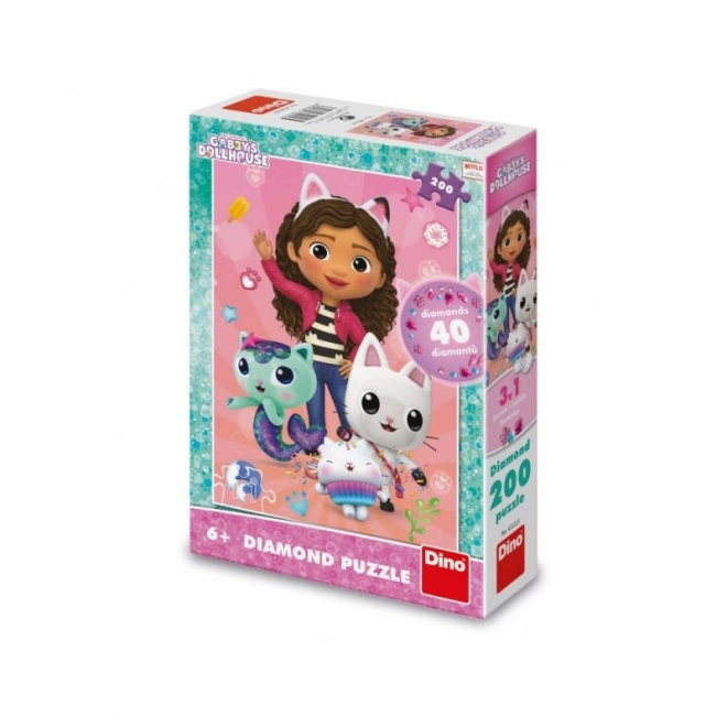 Hravé puzzle 200 dílků s diamanty
