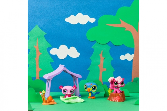 Sada 3 figurek Littlest Pet Shop Camping