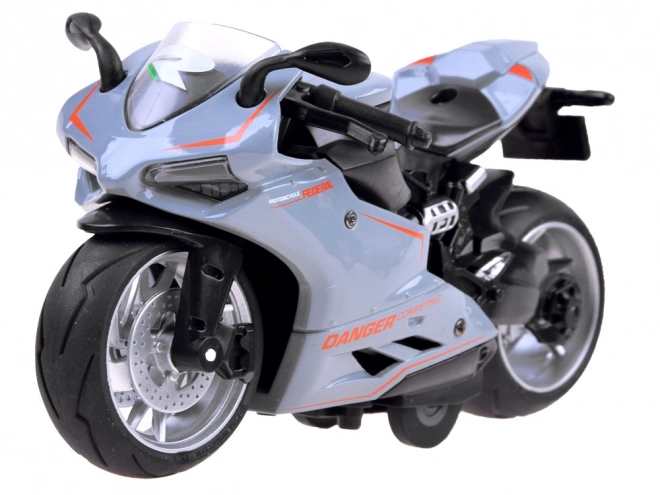 Kovový model motocyklu s nápínákem – A