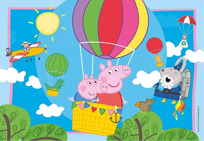 Prasátko Peppa: Peppino dobrodružství puzzle 2x12 dílků