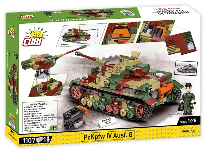 Stavebnice WWII Panzerkampfwagen IV Ausf. G z 1107 dílků