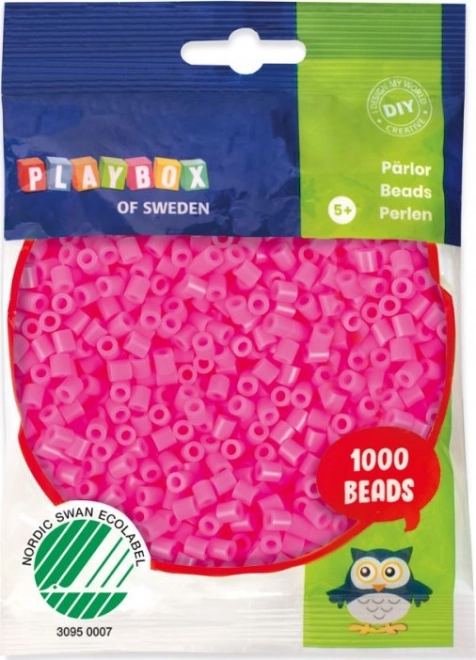 Playbox zažehlovací korálky růžové 1000 ks