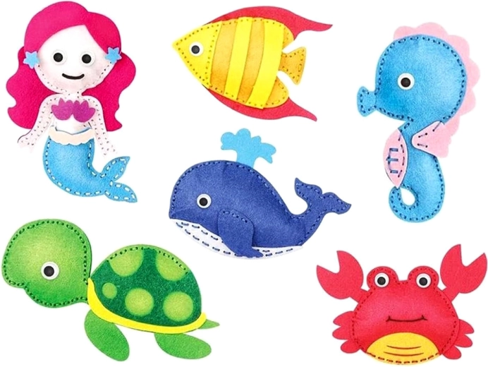 Roztomilá mořská parta z měkkého filcu