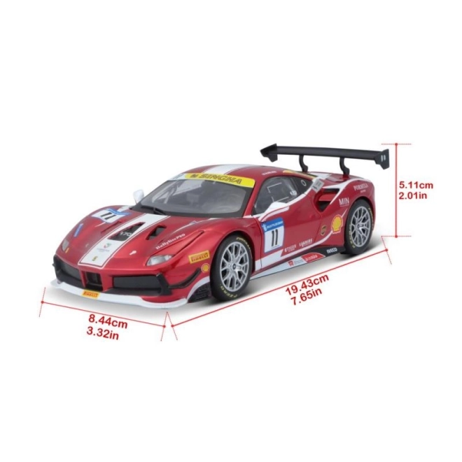 Model auta Ferrari 488 Challenge 2017 od Bburago v měřítku 1:24