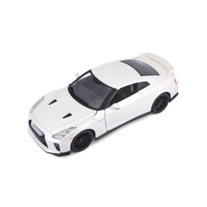 Nissan GT-R Bburago 1:24 metallic bílá – Bílý