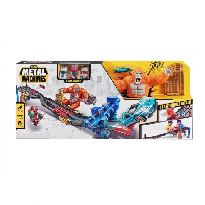 Zábavná dráha Metal Machines 4 dráhy Útok Gorily