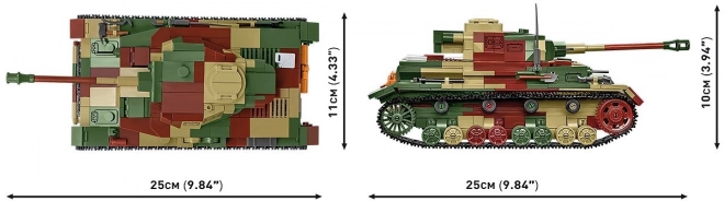 Stavebnice WWII Panzerkampfwagen IV Ausf. G z 1107 dílků