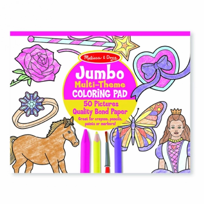 Jumbo omalovánky pro dívky - až 50 listů!