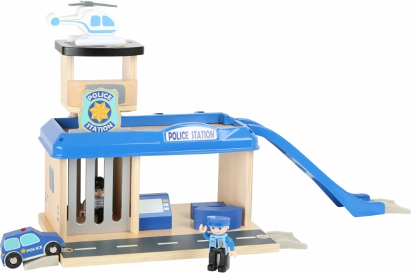 Dřevěná policejní stanice Small Foot s příslušenstvím