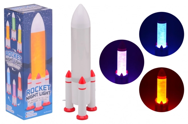 Lampička Raketa LED měnící barvy