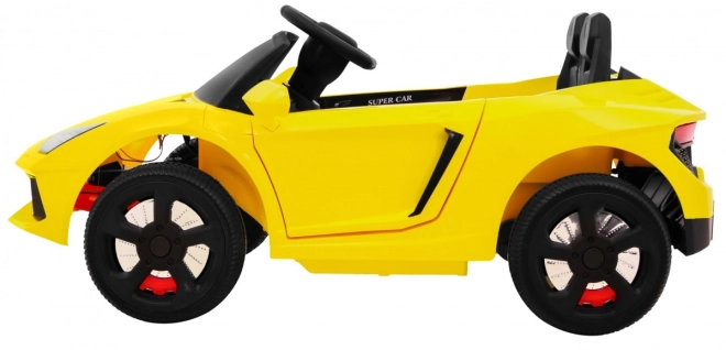 Budoucí bateriové auto + Dálkové ovládání + Pomalý start + EVA + MP3 USB + LED dioda – Žluté