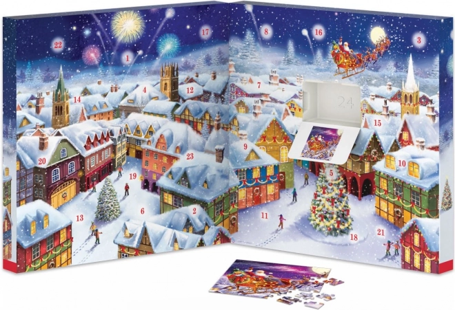 EUROGRAPHICS Puzzle Adventní kalendář: Vánoční vzpomínky 24x50 dílků