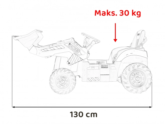 Dětská jízda na vozítku JCB Traktor s bagrem