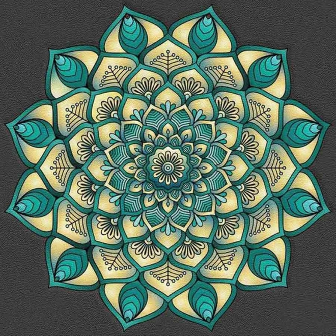 Diamantové malování Tyrkysová Mandala 30x40 cm