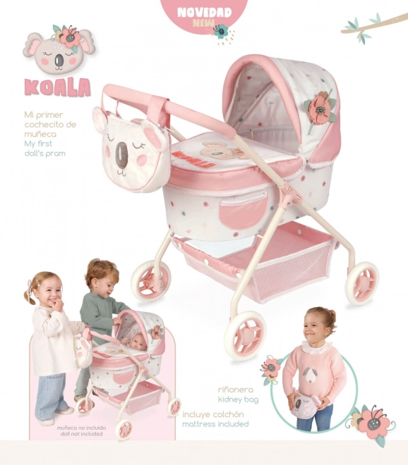 Můj první kočárek pro panenky s taškou Koala 56 cm