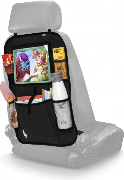 Organizér na sedadlo s kapsou na tablet, černý