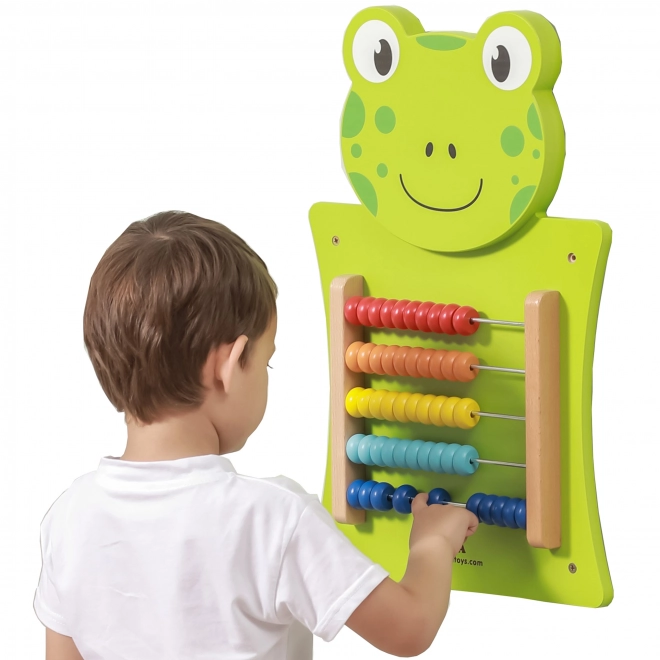 Viga dřevěná tabule s počítadlem žabka montessori certifikát FSC