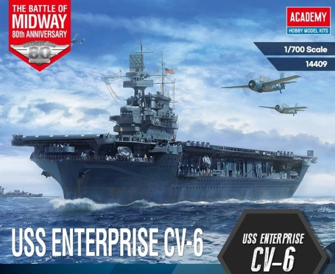 Plastikový model lodi USS CV-6 Enterprise Bitva o Midway