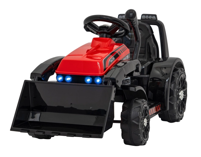 Otroški električni traktor z radlico – Červený