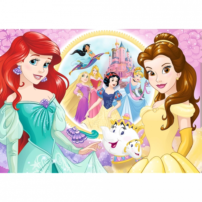 TREFL Třpytivé puzzle Disney princezny 100 dílků