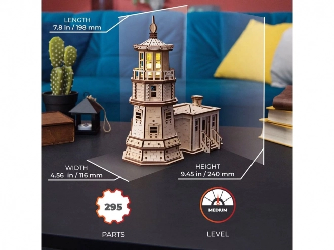 Maják Split Rock 3D dřevěné mechanické puzzle
