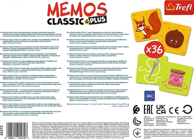 TREFL Pexeso Classic&Plus Logic 3v1
