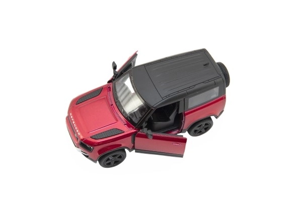 Auto Kinsmart Land Rover Defender 90 kov/plast 1:36 12,5cm na zpětné natažení 4 barvy 12ks v boxu