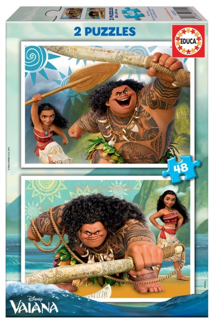 Disney puzzle Odvážná Vaiana 2 x 48 dílků