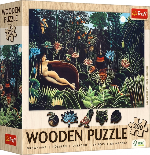Dřevěné Puzzle Art: Henri Rousseau - Sen 200 Dílů