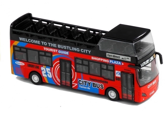 Turistický dvoupatrový autobus 1:32 Otevírání dveří Zelená barva