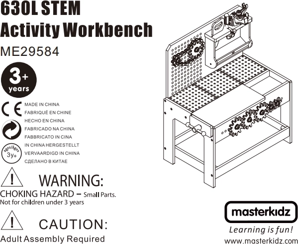 Dřevěný workshop XXL Montessori STEM s nástroji MASTERKIDZ