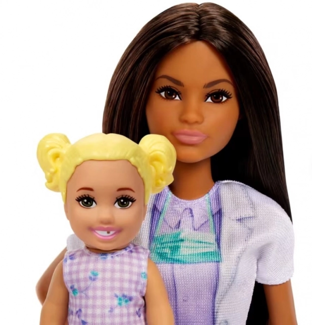 Barbie Lékařka Zubařka a Pacientka s Tmavými Vlasy