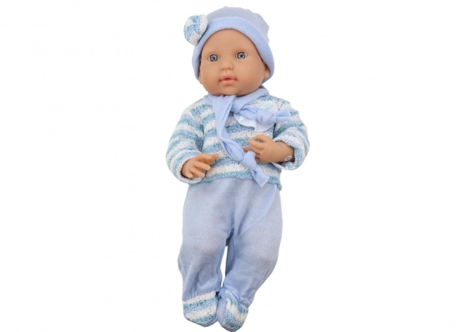 Baby Doll Pruhovaný svetr Čepice Šála Modrá