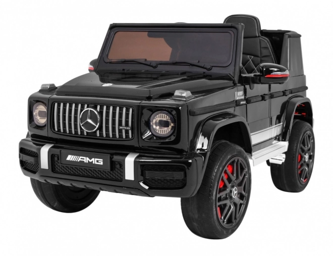 Mercedes AMG G63 pro děti Lak černá + dálkové ovládání + MP3 LED + pomalý start + EVA + pásy